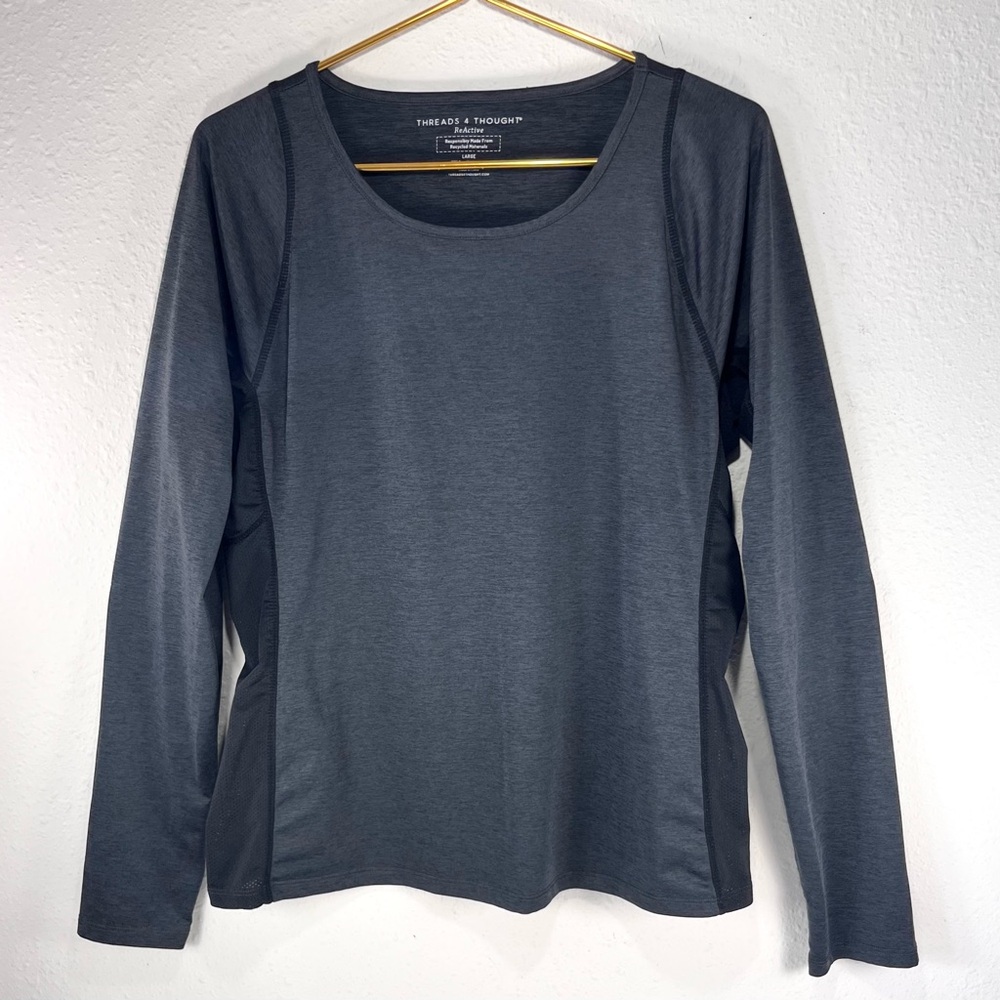 Threads 4 Thought ReActive Long Sleeve Performance Top Dark Gray Size L